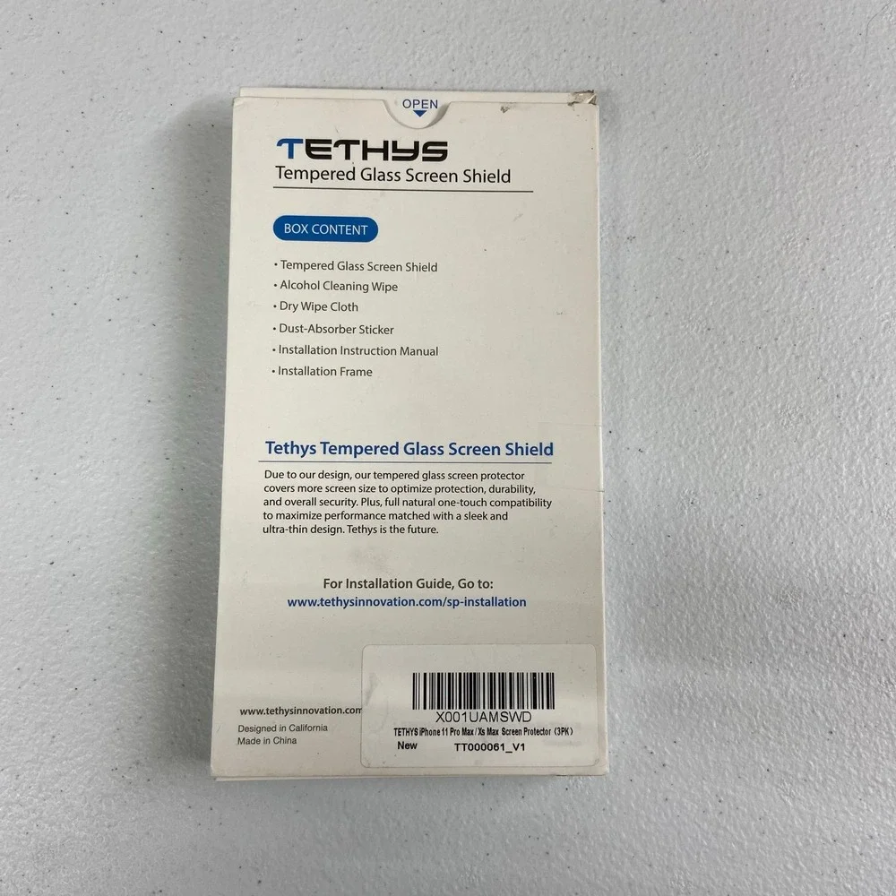 TETHYS tempered glass screen shield protector iPhone 11 Pro Max/XS Max phone set